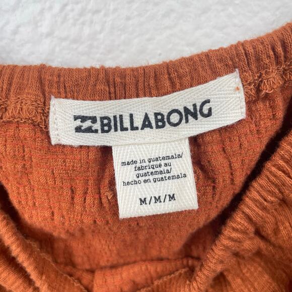 Billabong Womens Top Sz M Peasant Milkmaid Cottage Boho Hippie Western Cowgirl - Picture 4 of 8